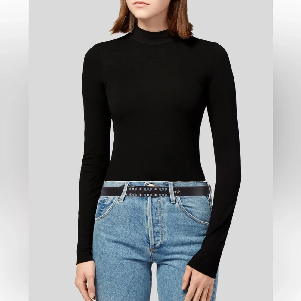 Isabel Marant Lecce Wrap Stud Embellished Leather Belt Black Western XL - Picture 3 of 10